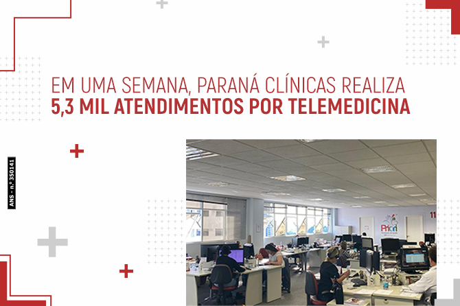 Em uma semana, PRC realiza 5,3 mil atendimentos por telemedicina