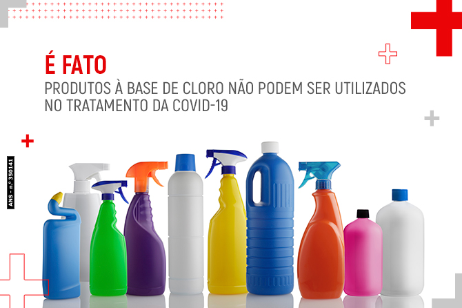 É fato: produtos à base de cloro não podem ser utilizados no tratamento da COVID-19